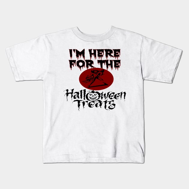 Halloween Treats Satan Red Devil Pitchfork Kids T-Shirt by CharJens